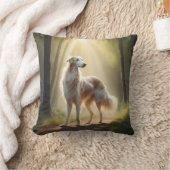 Borzoi Elegant Breed Throw Pillow クッション (ブランケット)