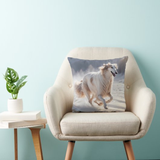 Borzoi Elegant Breed Throw Pillow クッション (椅子)