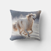 Borzoi Elegant Breed Throw Pillow クッション (正面)