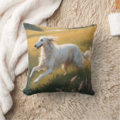 Borzoi Elegant Breed Throw Pillow クッション (ブランケット)