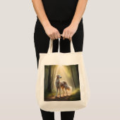 Borzoi Elegant Grocery Tote Bag トートバッグ (正面(商品))