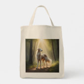 Borzoi Elegant Grocery Tote Bag トートバッグ (裏面)