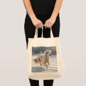 Borzoi Elegant Grocery Tote Bag トートバッグ (正面(商品))