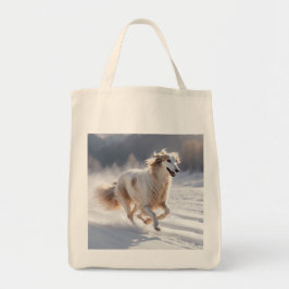 Borzoi Elegant Grocery Tote Bag トートバッグ