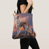 Borzoi Elegant Shoulder Tote Bag トートバッグ (クローズアップ)
