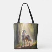 Borzoi Elegant Shoulder Tote Bag トートバッグ (裏面)