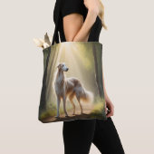 Borzoi Elegant Shoulder Tote Bag トートバッグ (クローズアップ)