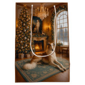 Borzoi Holiday  ミディアムペーパーバッグ (裏面)