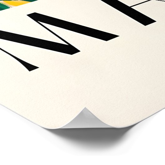 Borzoi in Bathtub Art Print Matisse Style Dog ポスター (角)