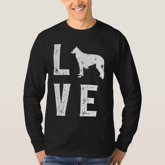 Borzoi Love  1 Tシャツ (正面)
