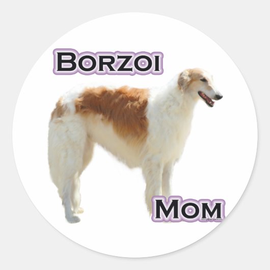 Borzoi Mom 4 – ステッカー (正面)