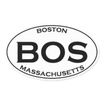 BOS – ボストンマサチューセッツ州オーバルロゴ