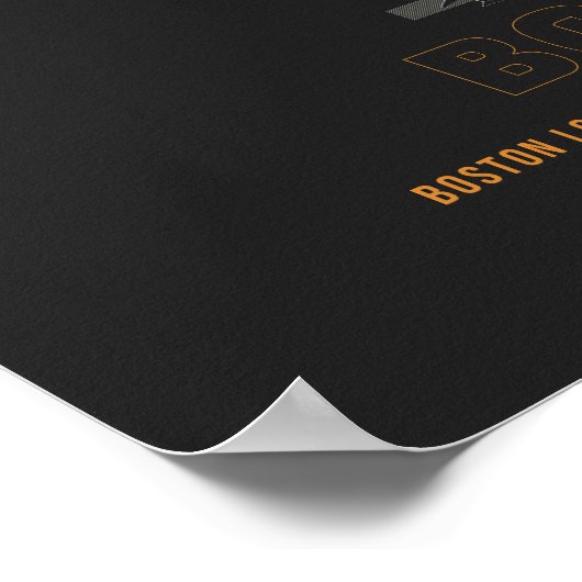 BOS – ボストン空港図 ポスター (角)