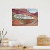 Boscastle Cornwall 水彩画 – イングランド ポスター (キッチン)