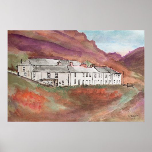 Boscastle Cornwall Watercolour Painting – England  ポスター (正面)