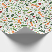 Bosdieren en natuur Kerst illustratie ラッピングペーパー (角)