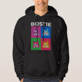Bosite Cool Pop Boston Terrier Dog  Graphic パーカ (正面)