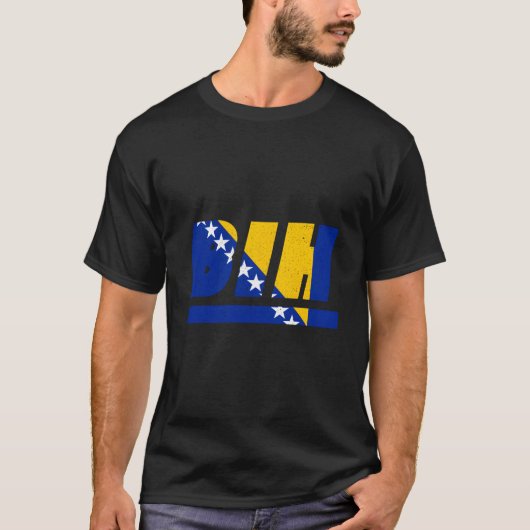 Bosnia And Herzegovina Bih Bosnia With Flag Tシャツ (正面)