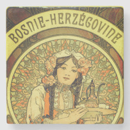 Bosnia and Herzegovina by Alphonse Mucha 1900 ストーンコースター