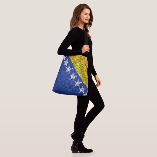 Bosnia and Herzegovina Flag クロスボディバッグ (モデル)