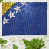 Bosnia and Herzegovina Flag Artistic Kitchen Decor キッチンタオル (折り畳み)