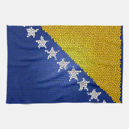 Bosnia and Herzegovina Flag Artistic Kitchen Decor キッチンタオル