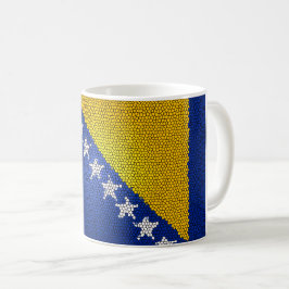 Bosnia and Herzegovina Flag Artistic Patriotic Art コーヒーマグカップ