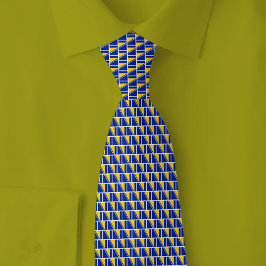 Bosnia and Herzegovina Flag Brick Pattern ネクタイ