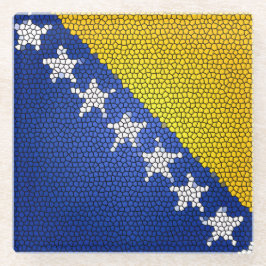 Bosnia and Herzegovina Flag  Patriotic Design ガラスコースター