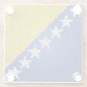 Bosnia and Herzegovina Flag Patriotic Design ガラスコースター (裏面)