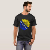 Bosnia and Herzegovina Flag Sunflower Bosnian Root Tシャツ (正面フル)