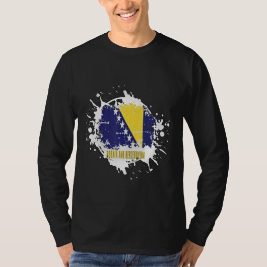 Bosnia And Herzegovina Splash Tシャツ (正面)