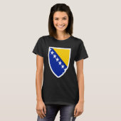 Bosnia Emblem Flag Proud Bosnian Tシャツ (正面フル)