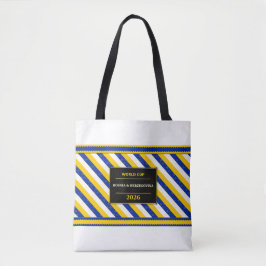 Bosnia Herzegovina Football Fan Flag Colors Stripe トートバッグ