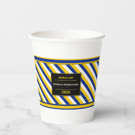 Bosnia Herzegovina Football Fan Flag Colors Stripe 紙コップ