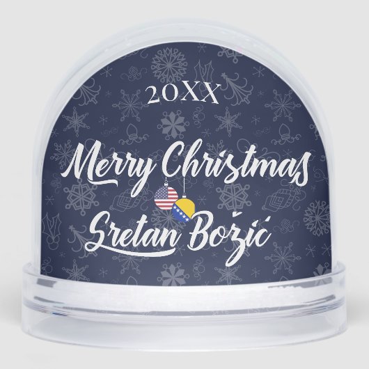 Bosnian American Bilingual Merry Christmas (正面)