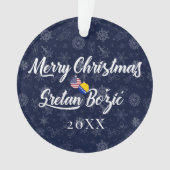 Bosnian American With Custom Year Bilingual オーナメント (正面)