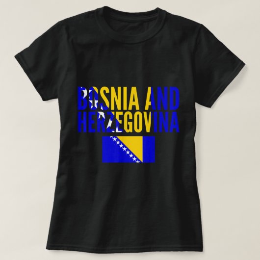 Bosnian Gift - Bosnia and Herzegovina Country Flag Tシャツ (デザイン正面)