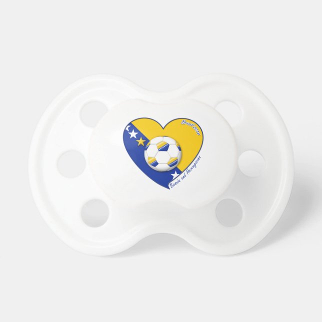 Bosnian Soccer National Team  Fútbol BOSNIA" 2014 おしゃぶり (正面)