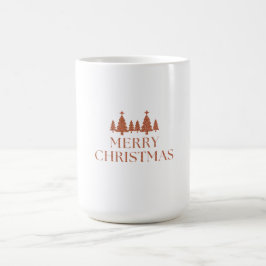Bosque de Árboles de Navidad con Brillo Oro Rosado コーヒーマグカップ