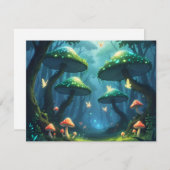 bosque de fantasía con hongos 招待状 (正面/裏面)