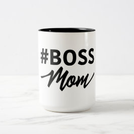 #Bossのお母さんのマグ。 ボスのお母さん。 それらを示して下さいボスである ツートーンマグカップ