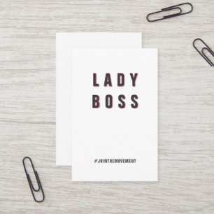 Boss -社会的な媒体カードテンプレート女性 名刺
