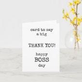 Boss Appreciation Card, Minimalist, Thank You カード (黄色い花)