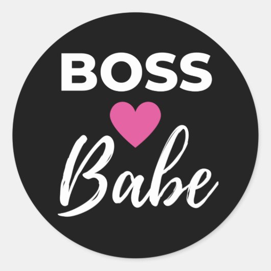 Boss Babe ラウンドシール (正面)