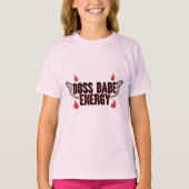Boss Babe Energy – Pink Power Tee Tシャツ (正面)