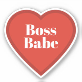 Boss Babe Heart Sticker - Relatable Mood Sticker シール