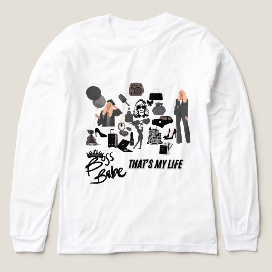 Boss Babe Long Sleeve T-Shirt トライブレンドTシャツ (デザイン正面)