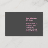 Boss Bold女性名刺のテンプレート- 名刺 (裏面)