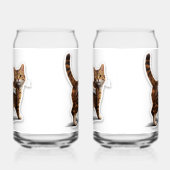 Boss cat winking tabby bear can ガラス缶 (左)